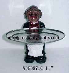 Cook / Waiter figurines with Tray