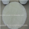 round shape white color table rug