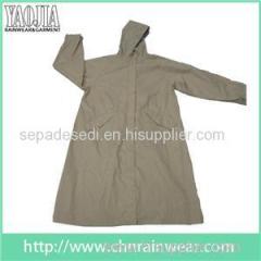 YJ-6205 Stylish Womens Long Travel Raincoat Rain Wear Girls Rain Coats