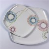 Custom Printed Wholesale Plastic Square Melamine Appetizer Salad Plate Dinnerware Cheap