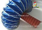 Round 12 Inch High Temperature Flexible Duct PVC Durable With Iron Buckle