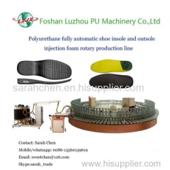 fully automatic pu insole foam rotary production machine polyurethane sole manufacturing production line