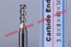 0.7 um Grain Size Cnc End Mill Bits / Milling Machine Bits 3 mm Diameter