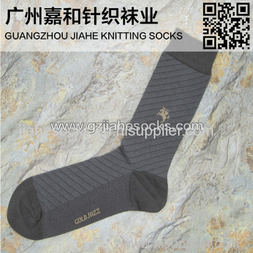 Custom Wholesale Striped Mid Calf Cotton Men Socks