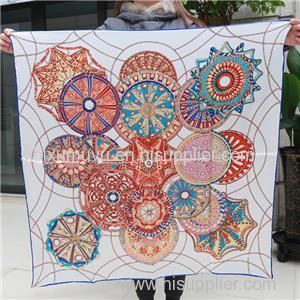 Customize Silk Twill Scarves Personalized Digital Print Silk Scarf Free Sample