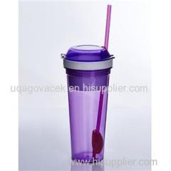 Eco-friendly 20OZ AS Single Wall Plastic Snack Tumbler Snack Water Bottle Manufacturers