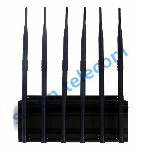 6-Band Cell Phone Signal Jammer GSM CDMA DCS PCS 3G UHF VHF Jammer Long Jamming Range