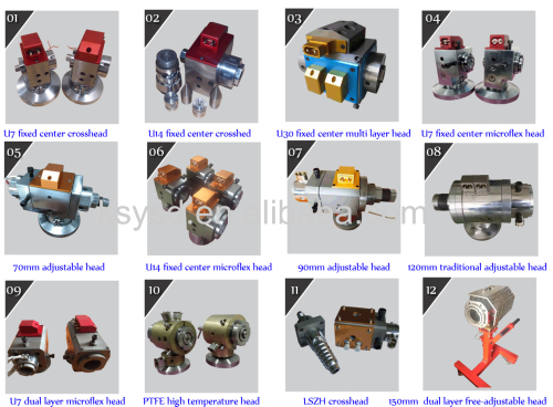 fixed center wire extrusion head for PVC extruder