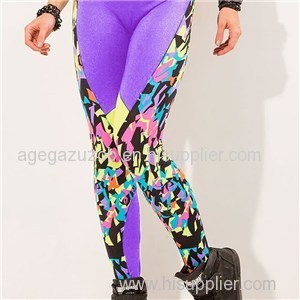 Compact Floral Leggings In Puple