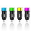 IBD high quality smart dual usb mobile mini car charger 5V 2.4A for all mobile phone