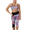 Floral Black Patchwork Amazing Capris Leggings