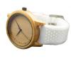 Rubber Strap Bamboo Watch For Woman