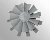 Carbon steel vacuum investment turbo fan wheels