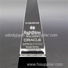 Crystal Drive Top Distributor Award Plaque