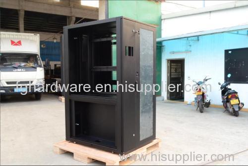 600*1200*2000mm high quality sheet metal electrical network cabinet rack enclosure with glass door