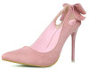 Cut out bowtie ladies high heel shoes