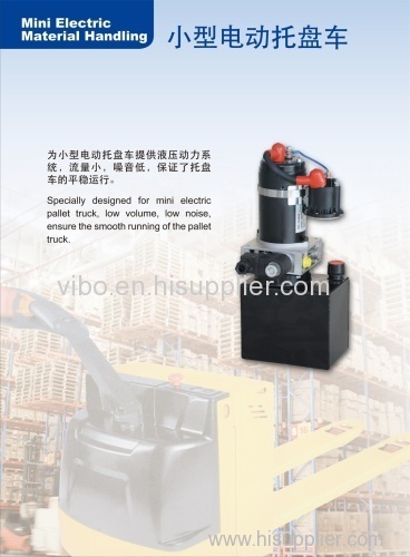 Hydraulic power pack for the Mini Electric Material Handling