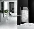 White Stripe Bathtub Shower Screen Glass Pivot Open Type For Bathroom