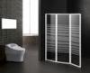 Foldable Bathtub Shower Screen Stripe Pattern Bathroom Partition Shower Door