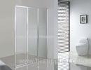 3 Panel Folding Bath Screen 1300 X 1400 / Three Fold Shower Screen Chrome Framed