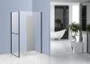 Chrome Side Pivot Open Corner Entry Shower Enclosures 1200 x 800 with Mirror Glass