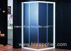 Tempered Clear Glass Shower Enclosures With Sliding Doors / Stainless Towel Bar