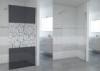 Grey Walk In Shower Enclosures Frameless Stone Shower Base For Apartment