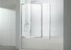 4mm Bathtub Shower Screen 1300 x 1400 Three Panels Glass Bi Fold Bath Screen