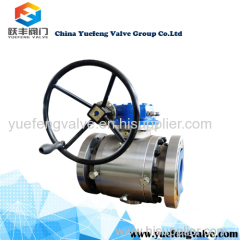 casting WCB 3pc trunnion ball valve