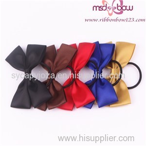 PRE-TIED SATIN RIBBON DOUBLE BOWS WITH ELASTIC