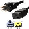 NEMA 6 15P to IEC C19 Plug Power Cord 14 AWG 15A 250V UL Certification