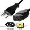 Swiss IEC 60320 C19 Power Cord 16 Amp 250 Volt SEV 10113 Male End Type