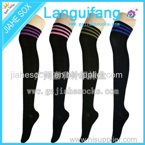 Winter Long Woman Socks Custom Cotton Knee High Socks Factory