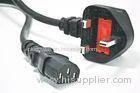 BS1363 Standard UK Fused 3 Prong Power Cord IEC C13 H05V VF 0.75mm