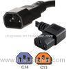 Black Right Angled Jumper IEC 60320 Power Cord C14 to C13 3 Conductor