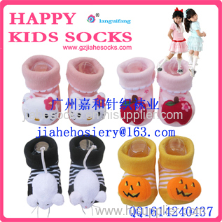 Infant Socks Custom Lovely Animal Head Anti-slip Kid Socks