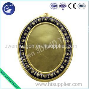 PVC Classical Golden Oval Photo Frame