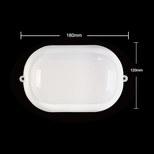 9W IP65 Surface Mounts Plastic Ellipse LED Wall Light