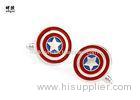 US Star Design Trendy Custom Mens Cufflinks For Men Soft Enamel Fill