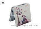 PU Leather Square Small Compact Mirror Gift Lovely Girl Design