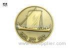 Boat Shape Copper Custom Challenge Coins Tokens Antique Bronze Color 27g