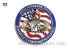 Soft Enamel Custom Challenge Coins 3D Embossed Design Zinc Alloy Material