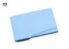 Small Compact Promotional Business Card Holder Case Square Shape Blue Color