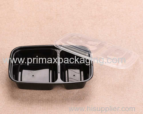 Two compartments disposable food container 800ml