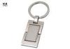 Rocking Style Square Metal Key Ring Personalized With 32mm Flat Chain