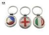 Big Epoxy Sticker Metal Key Ring Round Key Tags Two Sides Logo