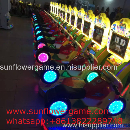 Super motor kiddy rides coin operated kiddy rides electric video super motor sport game kiddie rides