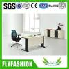 Simple Style Wooden Top With Metal Frame Office Table