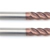 60HRC 4 Flute Carbide Nano Copper Coated End Mills For High Speed Cutting