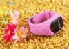 Pink Color Wrist Kids GPS Tracking Watch Phone Support IOS / Android APP